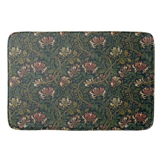 William Morris vintage kaprifol blommönster Badrumsmatta (Framsidan)