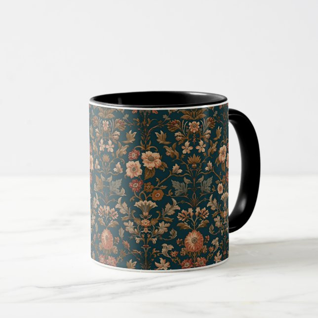 William Morris vintage Kaprifol Blommönster Mugg (Framsida höger)