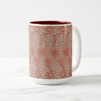 William Morris Vintage Kennet Blommigt Rosa Flower Två-Tonad Mugg