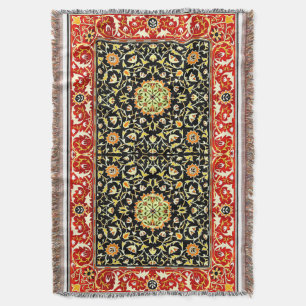 William Morris Vintage Matta Blommigt Design Filt