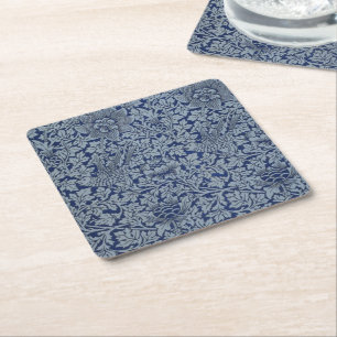 William Morris Vintage Mönster Bird och Anemone Underlägg Papper Kvadrat