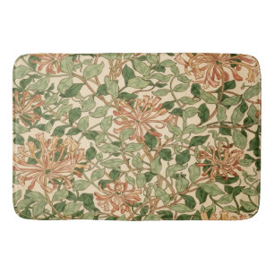 William Morris vintage mönster med kaprifol blommo Badrumsmatta