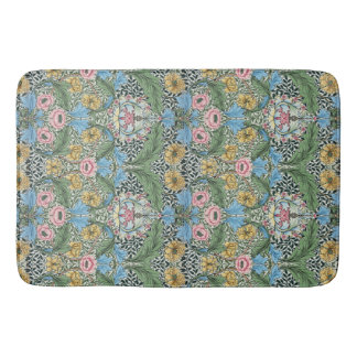 William Morris Vintage Myrtle Flowers Gult Blue Badrumsmatta