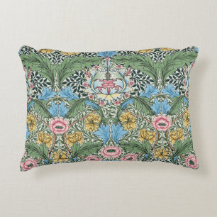William Morris Vintage Myrtle Flowers Gult Blue Prydnadskudde