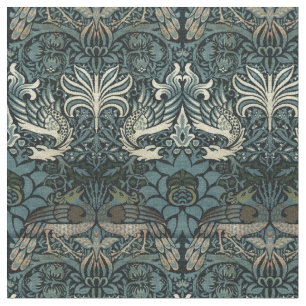 William Morris Vintage Peacock och Dragon Mönster Tyg