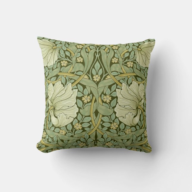 William Morris Vintage Pimpernel Blommönster Kudde (Framsida)