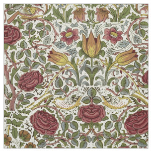 William Morris Vintage Ro & Bird Mönster Tyg