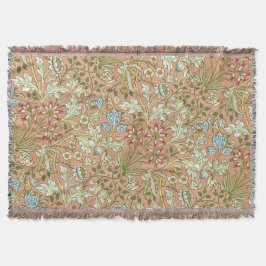 William Morris Vintage Rosa Blue White Grönt Filt