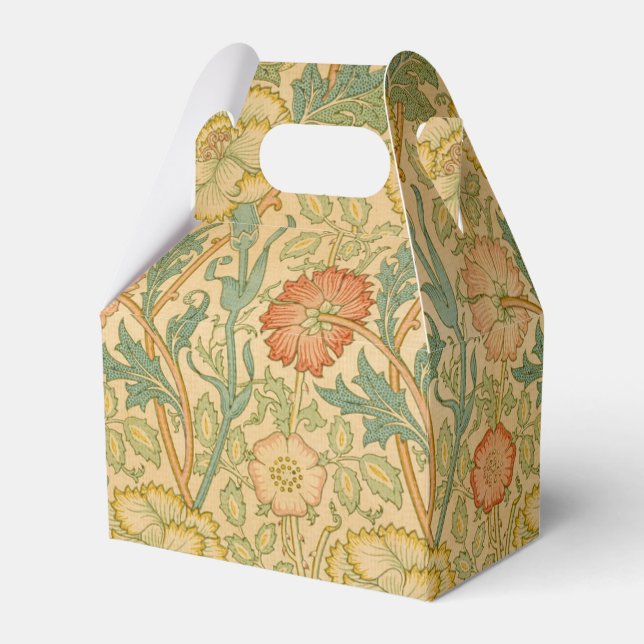 William Morris - Vintage Rosa och Ro Presentaskar (Framsidan Sidan)