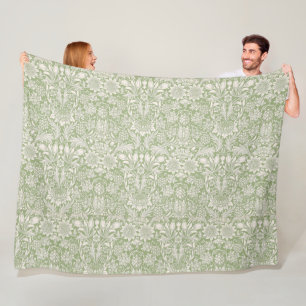 William Morris Vintage Solros Ljust grönt Fleecefilt
