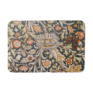 William Morris Vintage Trent Blå Blommönster Badrumsmatta