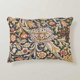 William Morris Vintage Trent Blå Blommönster Prydnadskudde