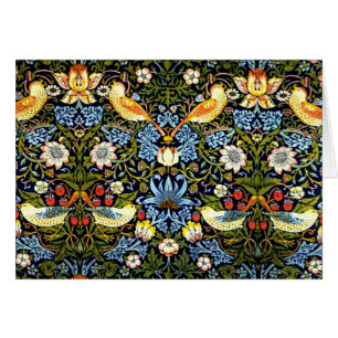 William Morris: Vintagens utformning av jordgubbst Hälsningskort