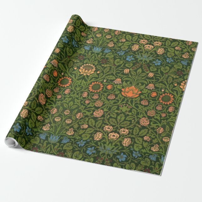 William Morris Violet och Columbine Art Matta Presentpapper (Utrullad)
