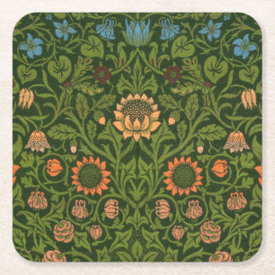 William Morris Violet och Columbine Art Matta Underlägg Papper Kvadrat
