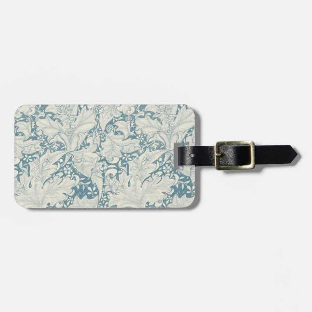 William Morris Wallblommas blommigt Blue Damask Bagagebricka (Horisontell Framsida)
