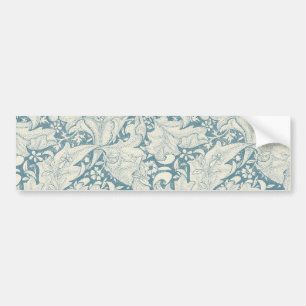 William Morris Wallblommas blommigt Blue Damask Bildekal
