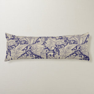 William Morris Wallblommas blommigt Blue Damask Kroppskudde
