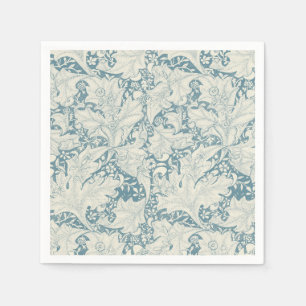 William Morris Wallblommas blommigt Blue Damask Pappersservett