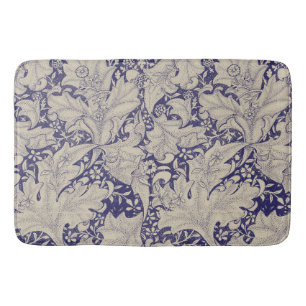 William Morris Wallflower Mönster Antik Blå Badrumsmatta