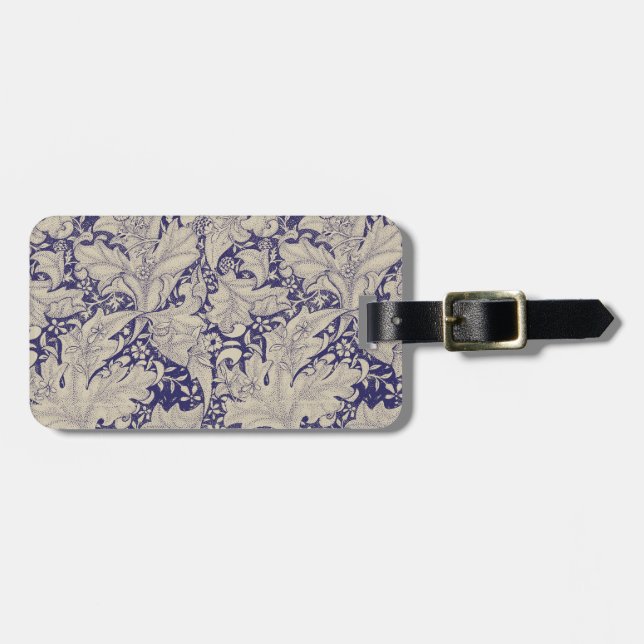 William Morris Wallflower Mönster Antik Blå Bagagebricka (Horisontell Framsida)