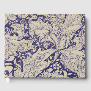 William Morris Wallflower Mönster Antik Blå Gästböcker