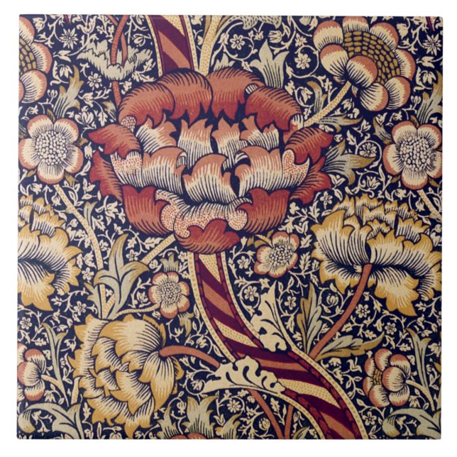 William Morris "Wandle Chintz" Kakelplatta (Framsidan)
