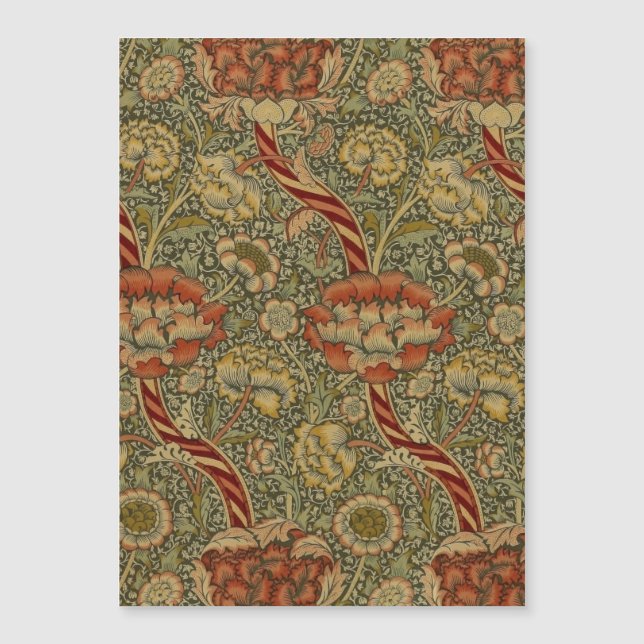 William Morris Wandle engelsk blomsterdamastdesign (Framsida)