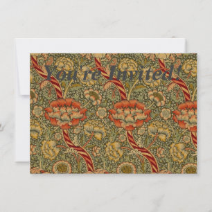 William Morris Wandle engelskt blomsterdamastmönst Inbjudningar