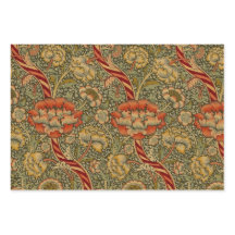 William Morris Wandle English Blommigt Damask Desi