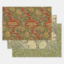 William Morris Wandle English Blommigt Damask Desi