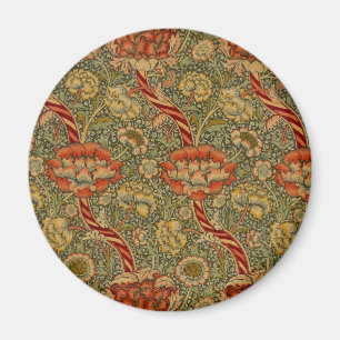 William Morris Wandle English Blommigt Damask Desi Magnet