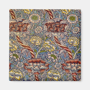 William Morris Wandle English Blommigt Damask Desi Magnet