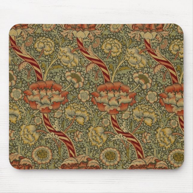William Morris Wandle English Blommigt Damask Desi Musmatta (Framsidan)
