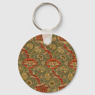 William Morris Wandle English Blommigt Damask Desi Nyckelring