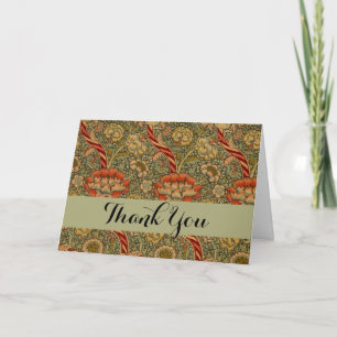 William Morris Wandle English Blommigt Damask Desi Tack Kort