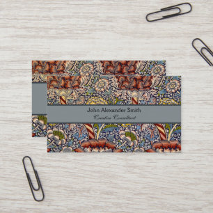 William Morris Wandle English Blommigt Damask Desi Visitkort