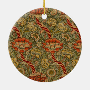 William Morris Wandle English Blommigt Design Julgransprydnad Keramik