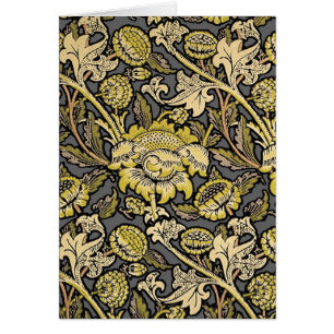 William Morris Wey Blommig Konst Handverk Tapet Hälsningskort