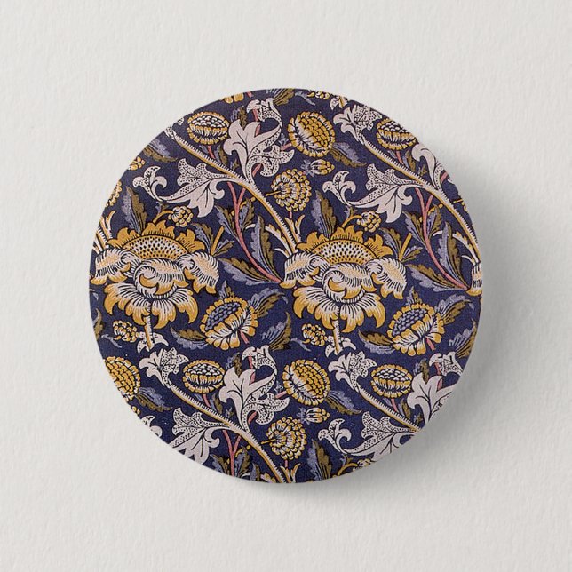 William Morris Wey Blommig Konst Handverk Tapet Knapp (Framsida)