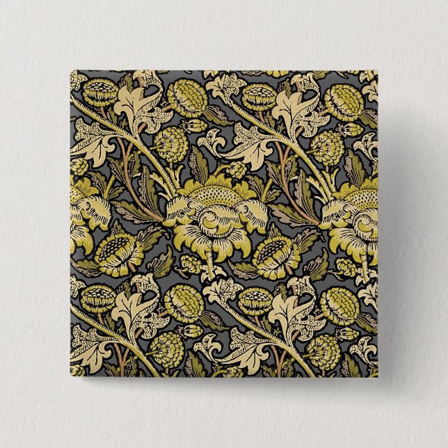 William Morris Wey Blommig Konst Handverk Tapet Knapp (Framsida)