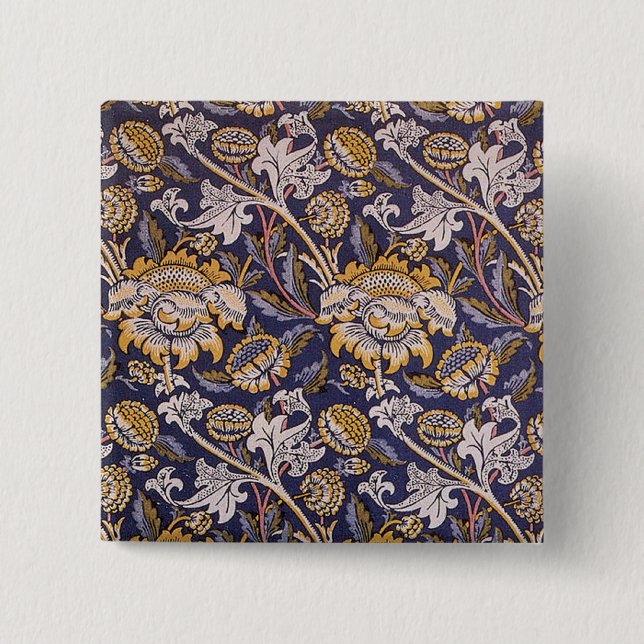 William Morris Wey Blommig Konst Handverk Tapet Knapp (Framsida)