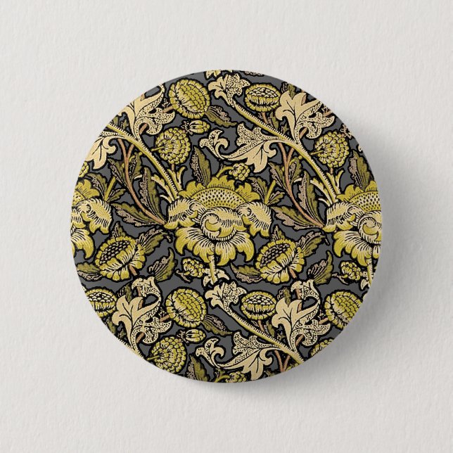 William Morris Wey Blommig Konst Handverk Tapet Knapp (Framsida)