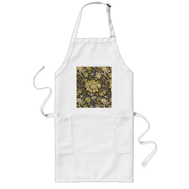 William Morris Wey Blommig Konst Handverk Tapet Långt Förkläde (Framsidan)