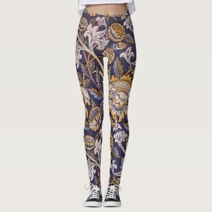 William Morris Wey Blommig Konst Handverk Tapet Leggings