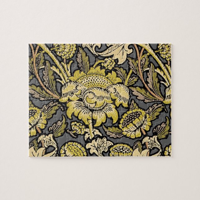 William Morris Wey Blommig Konst Handverk Tapet Pussel (Horisontell)