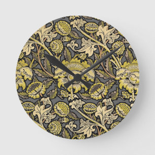 William Morris Wey Blommig Konst Handverk Tapet Rund Klocka