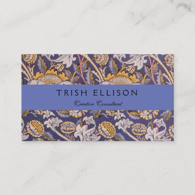 William Morris Wey Blommig Konst Handverk Tapet Visitkort (Framsida)