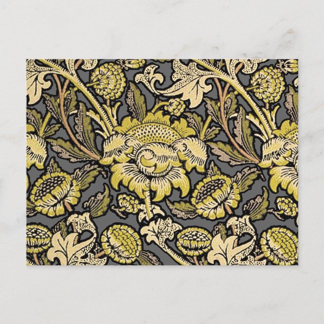 William Morris Wey Blommig Konst Handverk Tapet Vykort (Framsida)