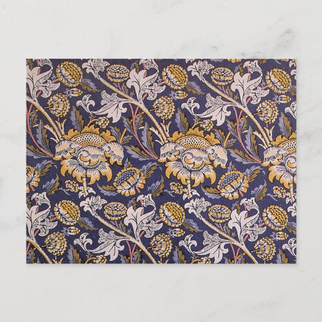 William Morris Wey Blommig Konst Handverk Tapet Vykort (Framsida)